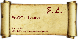 Práz Laura névjegykártya